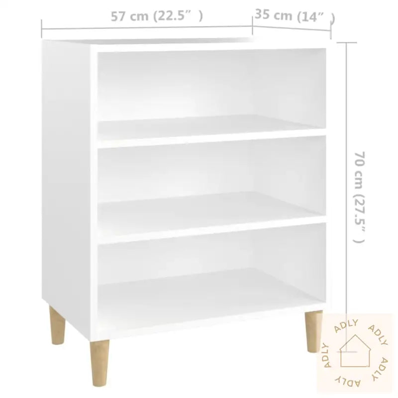 Skjenk Hvit 57X35X70 Cm Konstruert Tre