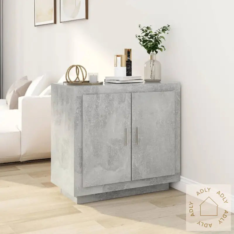 Skjenk Betonggrå 80X40X75 Cm Konstruert Tre