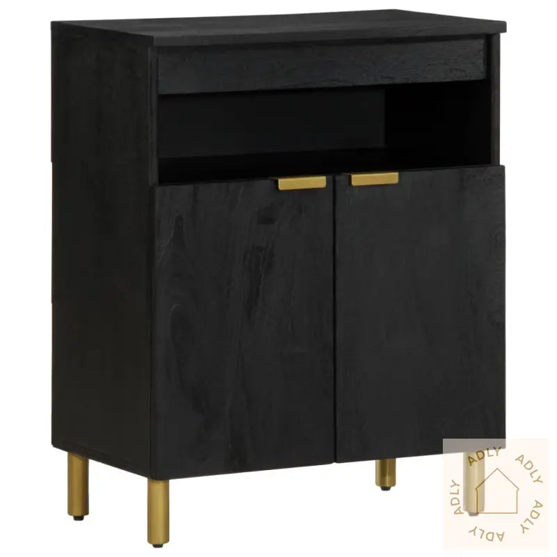 Skjenk Svart 60X33X75 Cm Konstruert Tre