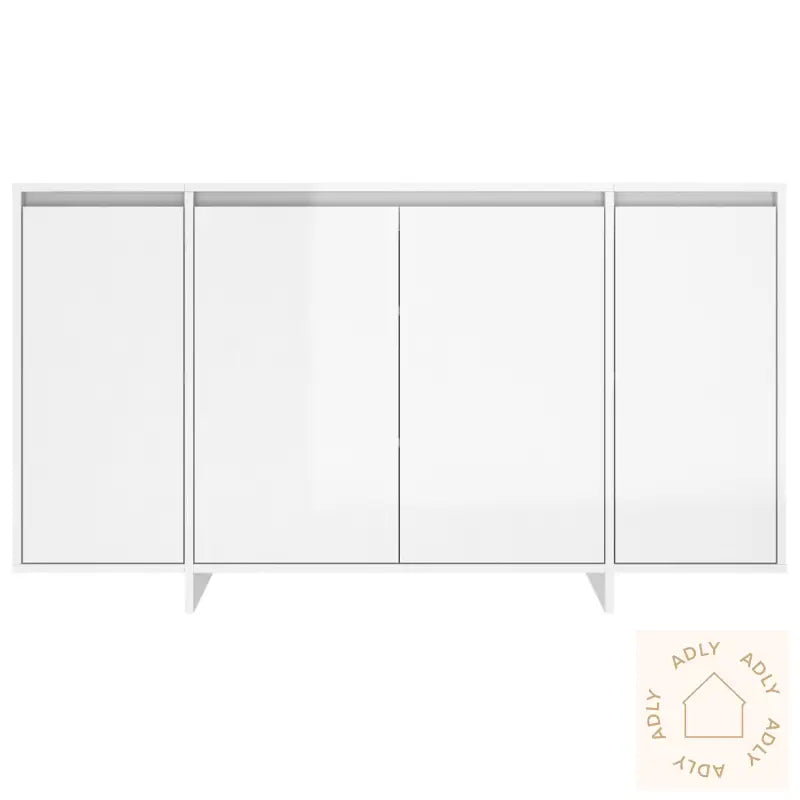 Skjenk Høyglans Hvit 135X41X75 Cm Konstruert Tre