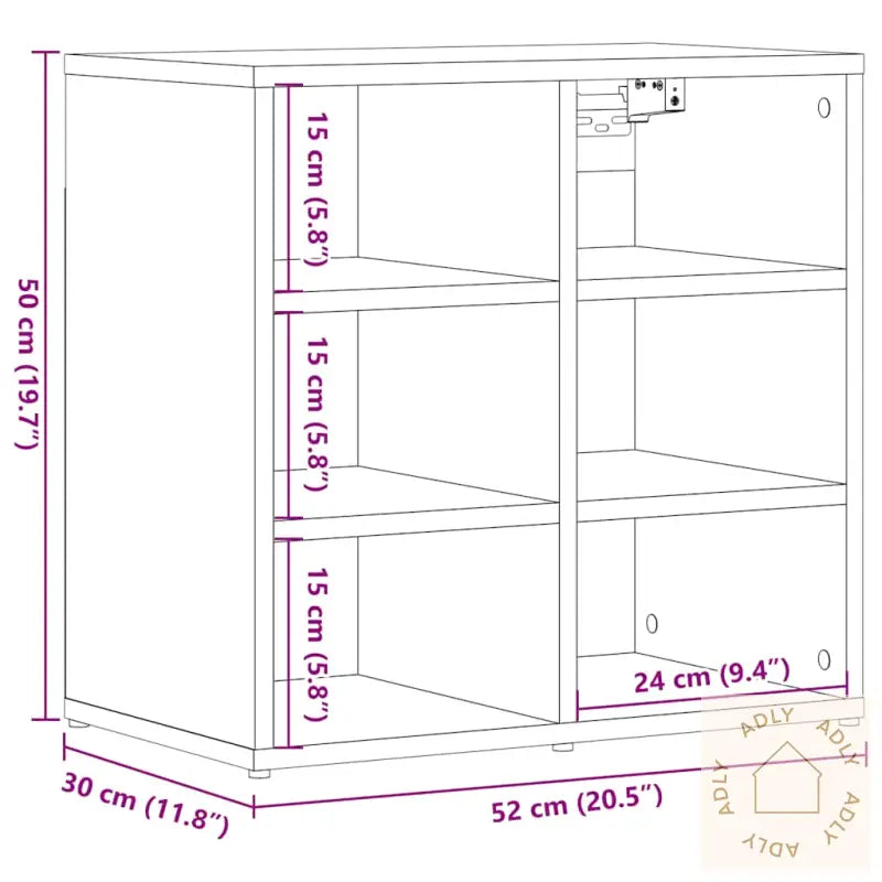 Skoskap Artisan Eik 52X30X50 Cm