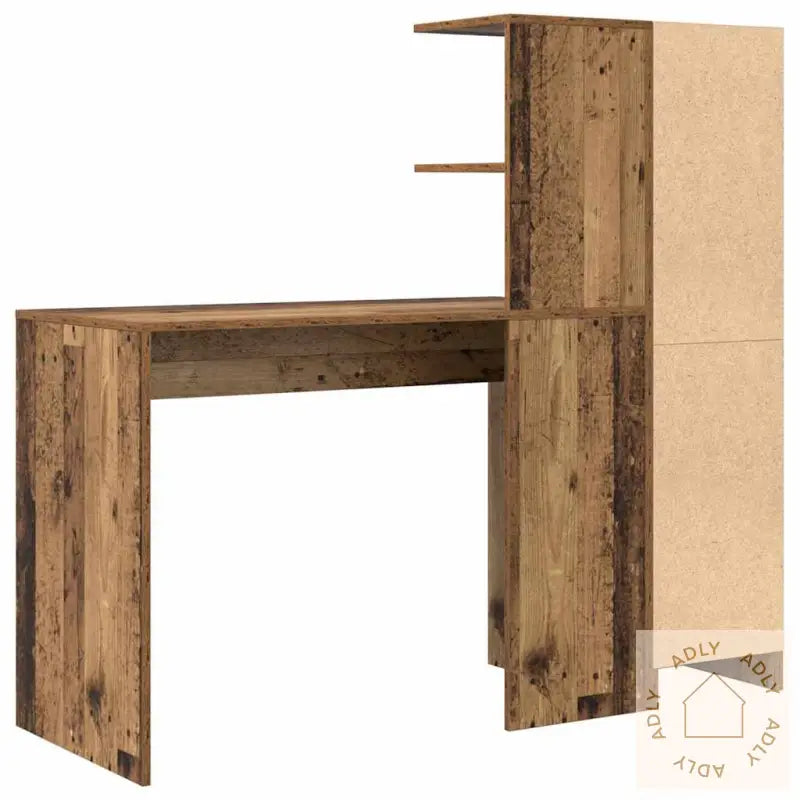 Skrivebord Med Oppbevaring Gammelt Tre Konstruert Tre