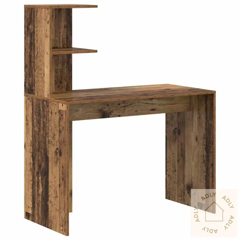 Skrivebord Med Oppbevaring Gammelt Tre Konstruert Tre