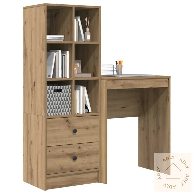Skrivebord Med Lagring Artisan Eik Konstruert Tre