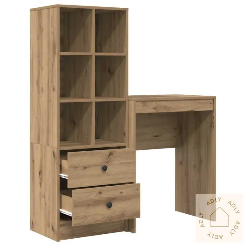 Skrivebord Med Lagring Artisan Eik Konstruert Tre
