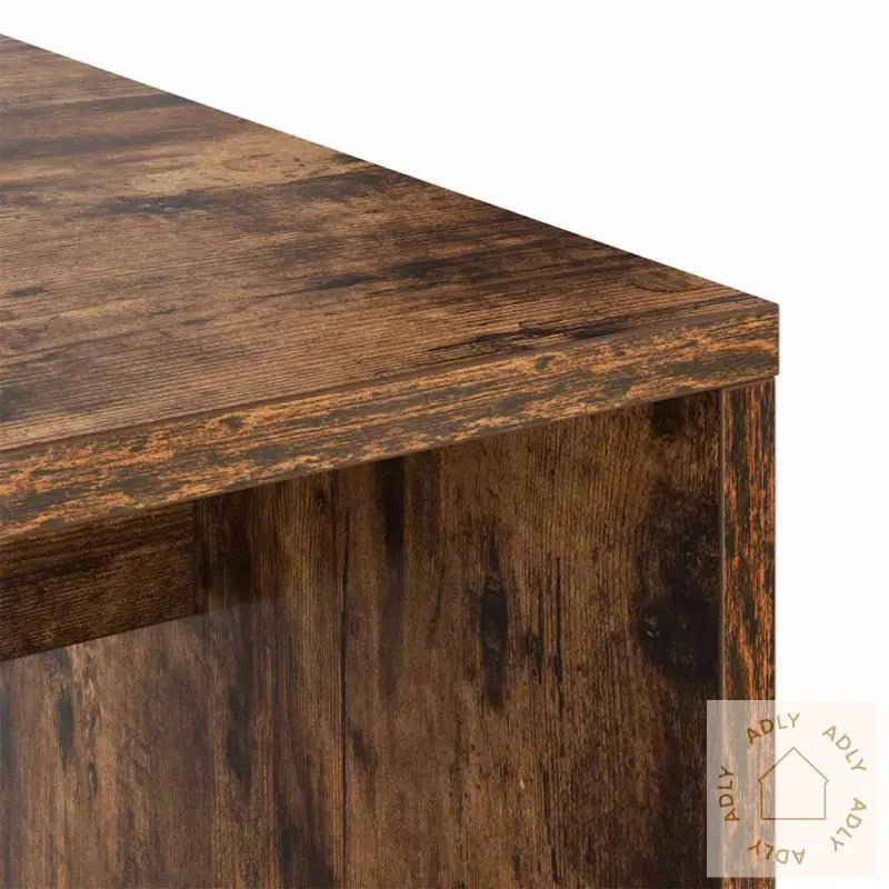 Skrivebord Med Lagring Røkt Eik Konstruert Tre