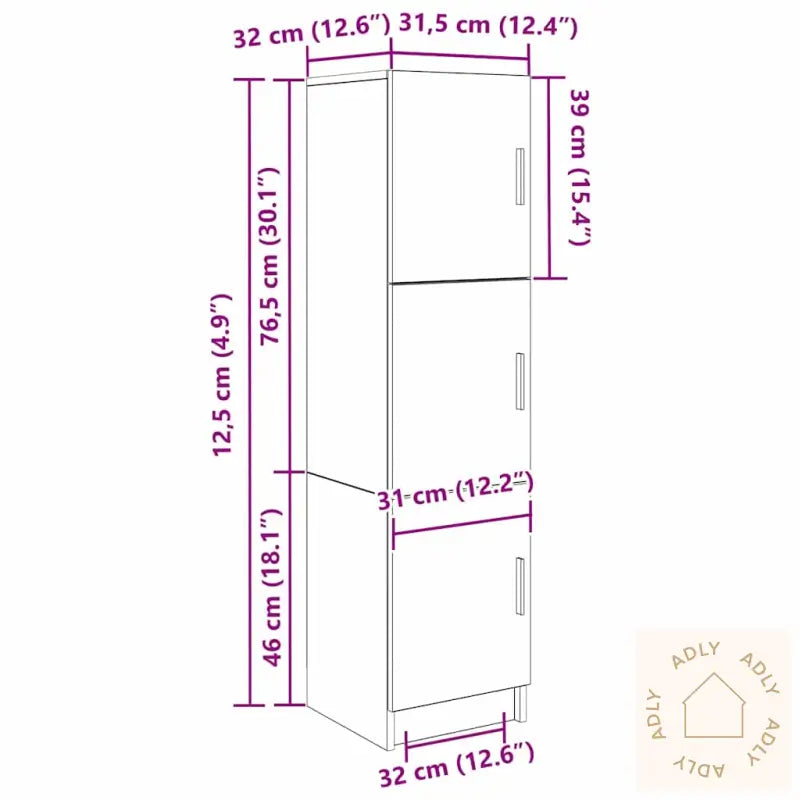 Skrivebord Med Lagring Røkt Eik Konstruert Tre