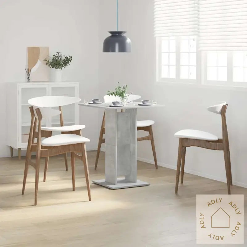Bistrobord Betonggrå 60X60X75 Cm Konstruert Tre