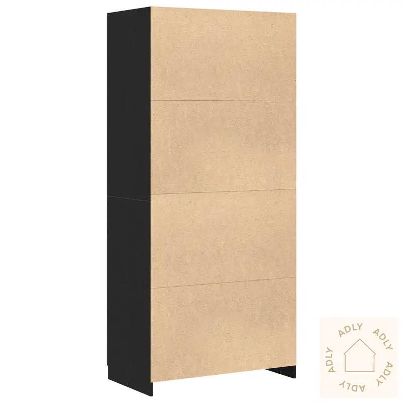 Garderobe I Svart Eik 90X52X200 Cm Laget Av Tre