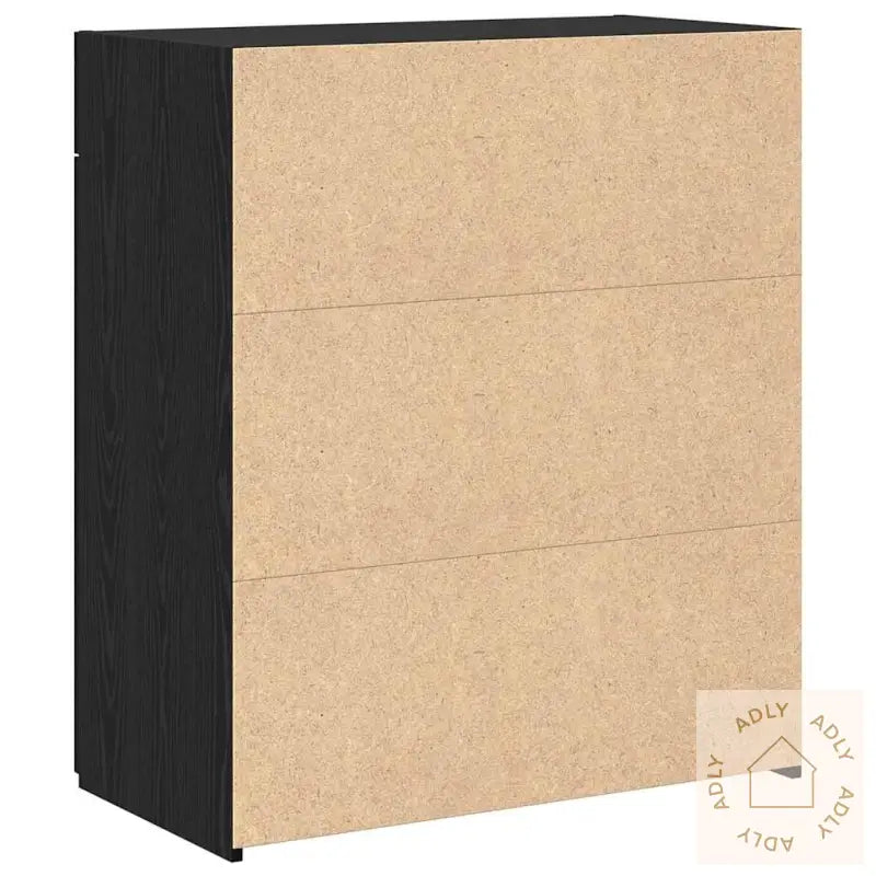 Oppbevaringsskap Sort Eik 80X42.5X93.5 Cm Konstruert Tre