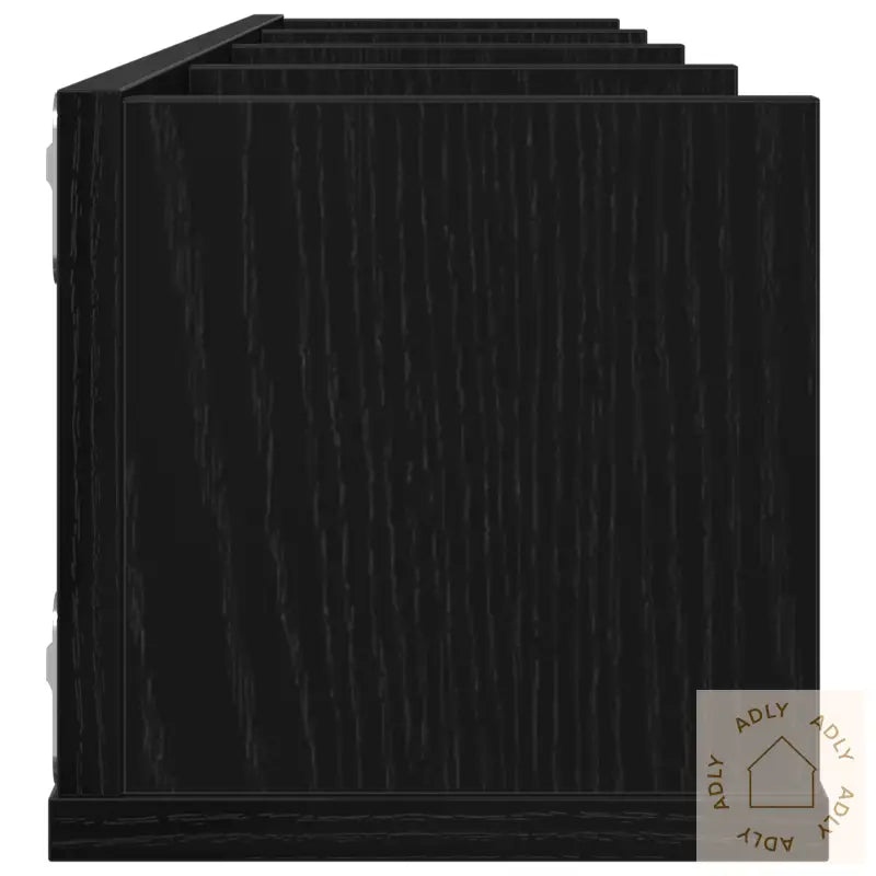 Cd Vegghylle Svart Eik 100X18X18 Cm Konstruert Tre