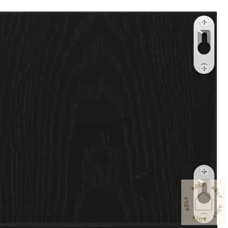 Cd Vegghylle Svart Eik 100X18X18 Cm Konstruert Tre