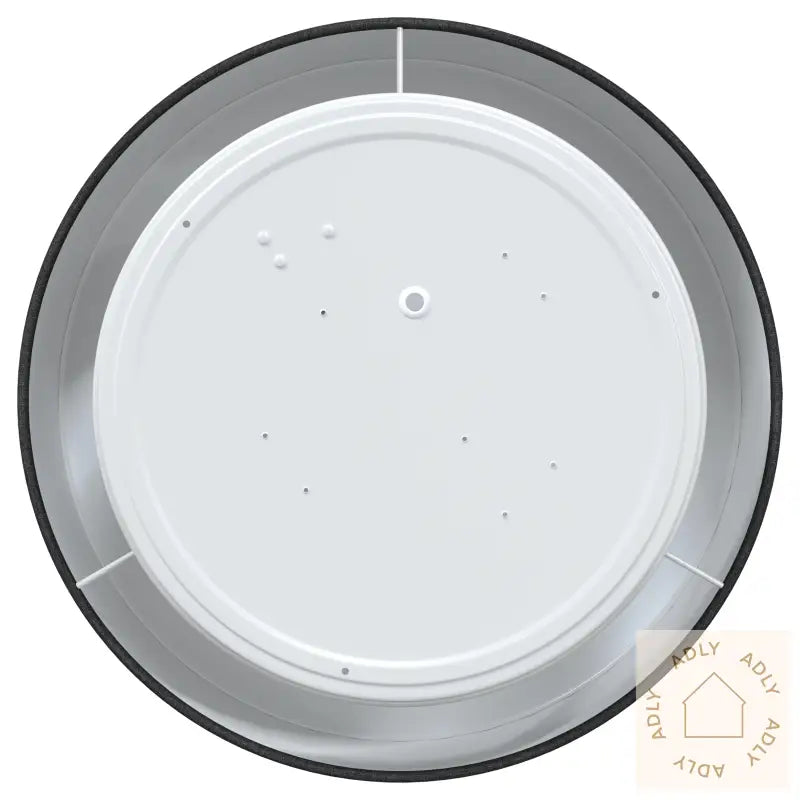 Taklampe Flush Mount Svart Ø 30 Cm Stoff E27