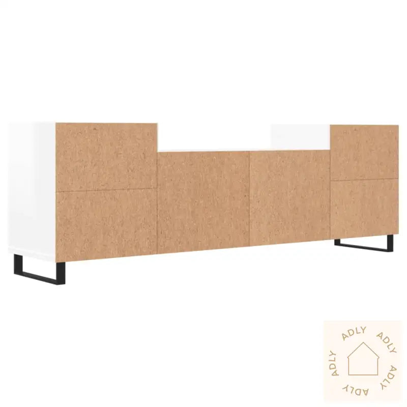 Tv-Benk Høyglans Hvit 160X35X55 Cm Konstruert Tre