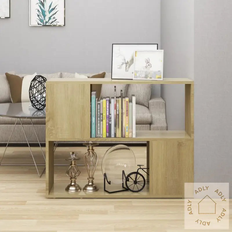 Tv-Benk Sonoma Eik 80X24X63 Cm Konstruert Tre