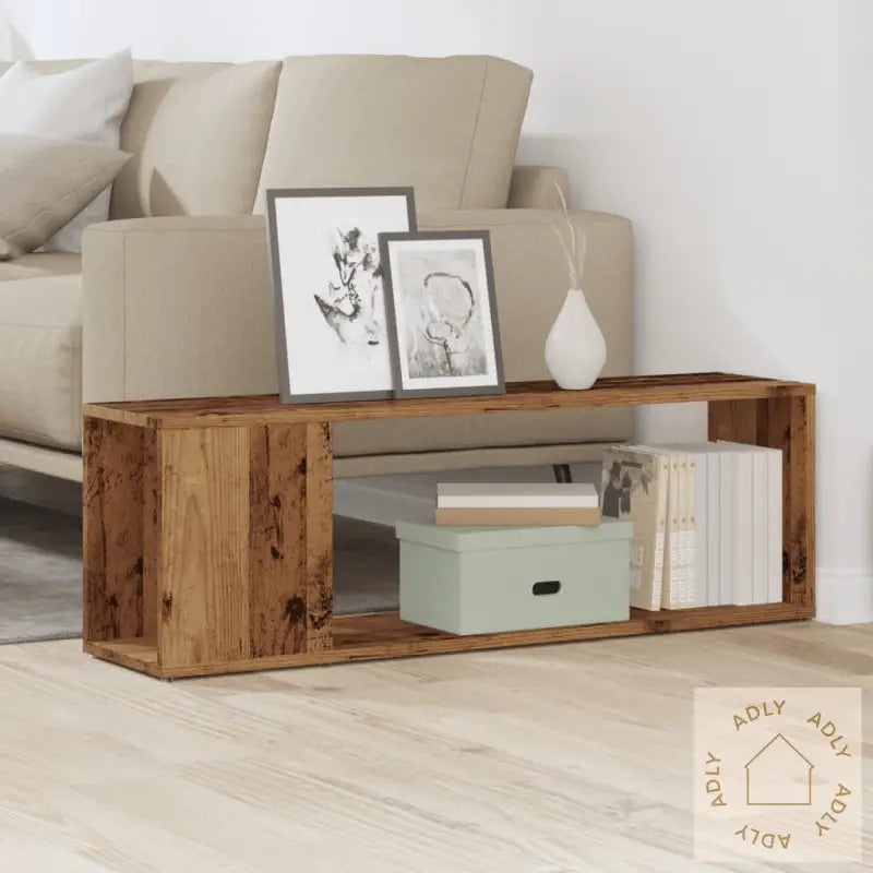 Tv-Benk Gammelt Tre 100X24X32 Cm Konstruert Tre