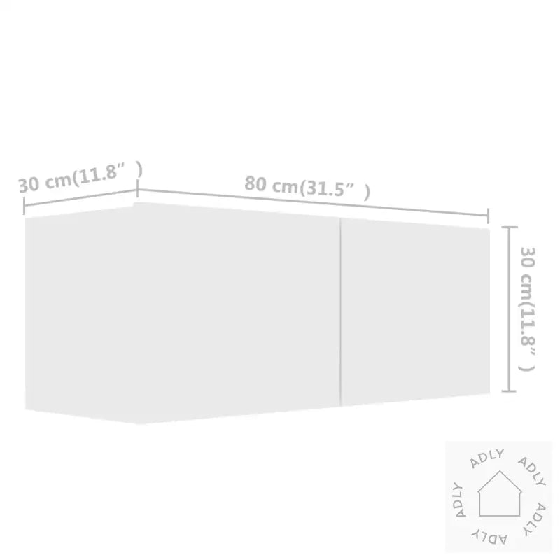 Tv-Benksett 3 Deler Hvit Konstruert Tre