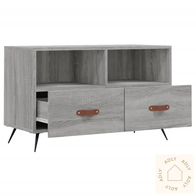 Tv-Benk Grå Sonoma 80X36X50 Cm Konstruert Tre