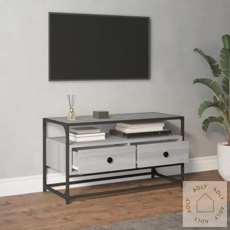 Skoskap Grå Sonoma 100X35X55 Cm Konstruert Tre