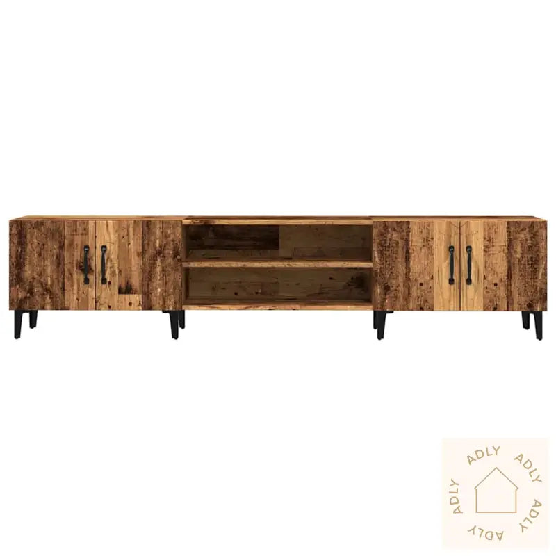 Tv-Benk Gammelt Tre 180X31,5X40 Cm Konstruert Tre