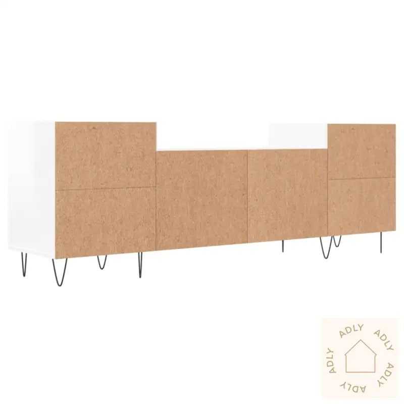 Tv-Benk Høyglans Hvit 160X35X55 Cm Konstruert Tre