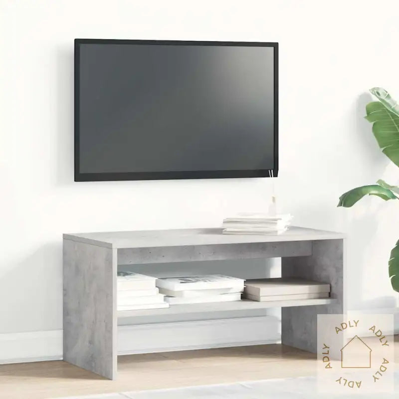 Tv-Benk Betonggrå 80X40X40 Cm Sponplate