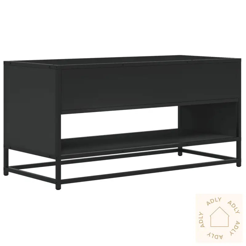 Tv-Benk Svart 91X40X46 Cm Konstruert Tre Og Metall