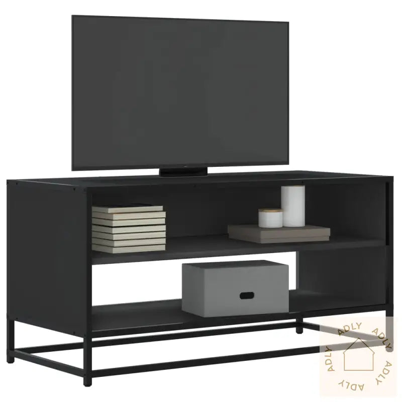 Tv-Benk Svart 91X40X46 Cm Konstruert Tre Og Metall