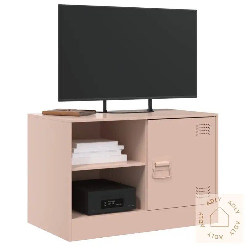 Tv-Benker 2 Stk Rosa 67X39X44 Cm Stål