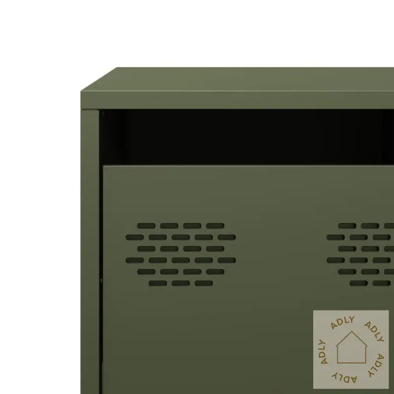 Tv-Benk Olivengrønn 101,5X39X43,5 Cm Kaldvalset Stål