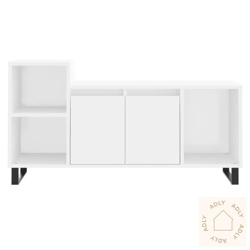 Tv-Benk Hvit 100X35X55 Cm Konstruert Tre