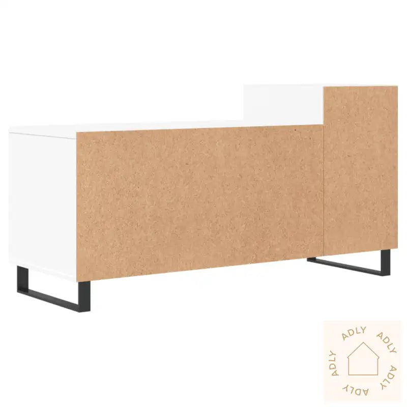 Tv-Benk Hvit 100X35X55 Cm Konstruert Tre