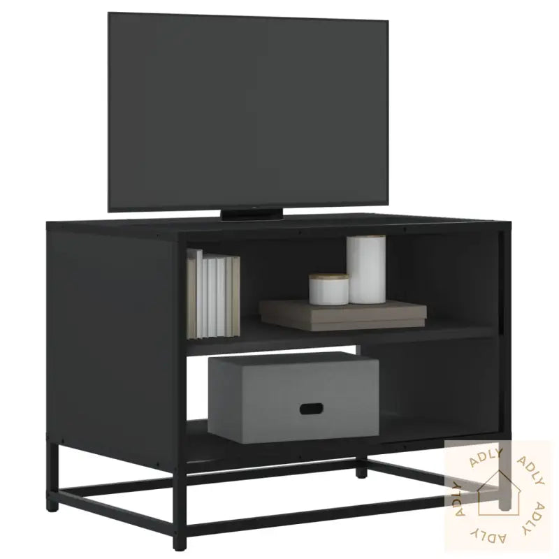 Tv-Benk Svart 61X40X46 Cm Konstruert Tre Og Metall