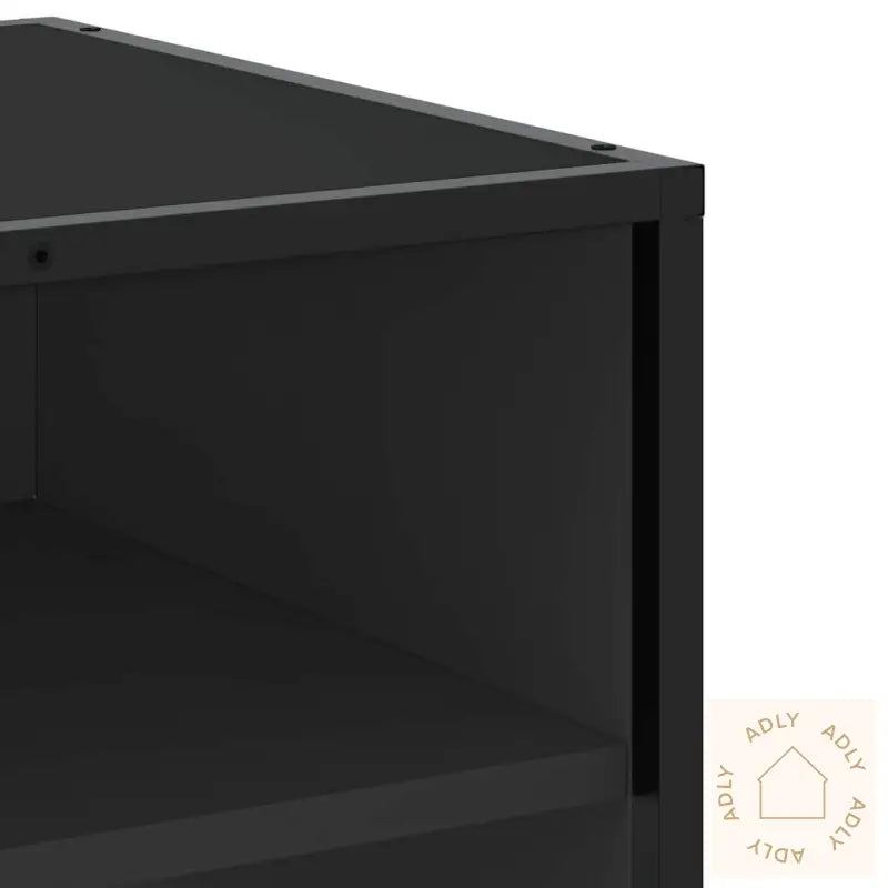 Tv-Benk Svart 61X40X46 Cm Konstruert Tre Og Metall