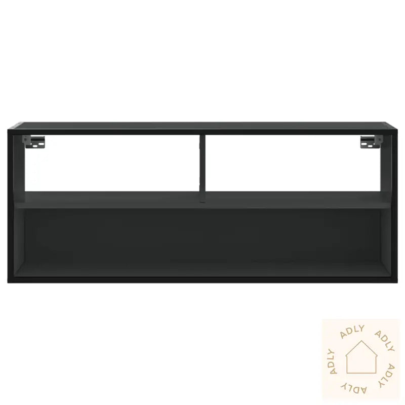 Tv-Benk Svart 100X31X39,5 Cm Konstruert Tre Og Metall