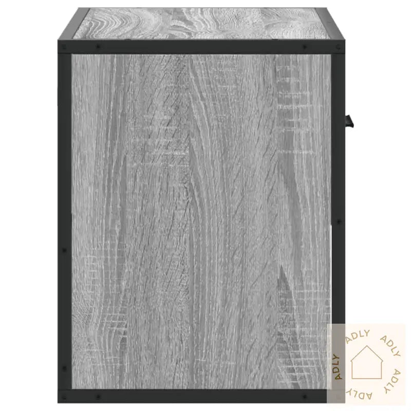 Tv-Benk Grå Sonoma 60X31X39,5 Cm Konstruert Tre Og Metall