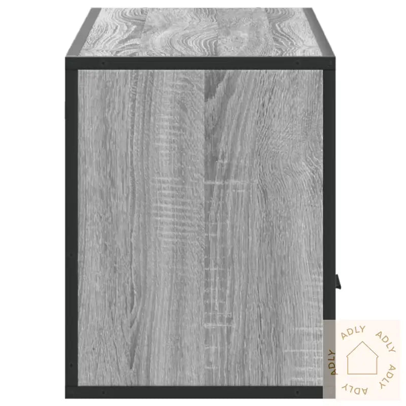 Tv-Benk Grå Sonoma 100X31X39,5 Cm Konstruert Tre Og Metall