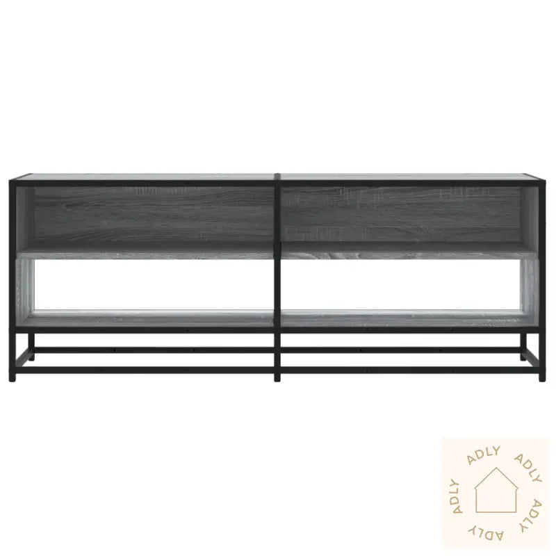 Tv-Benk Grå Sonoma 120,5X40X46 Cm Konstruert Tre Og Metall