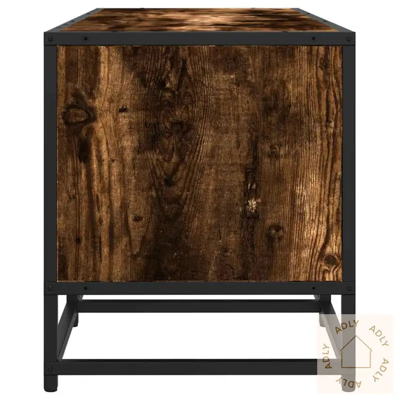 Tv-Benk Røkt Eik 120X35X41 Cm Konstruert Tre Og Metall