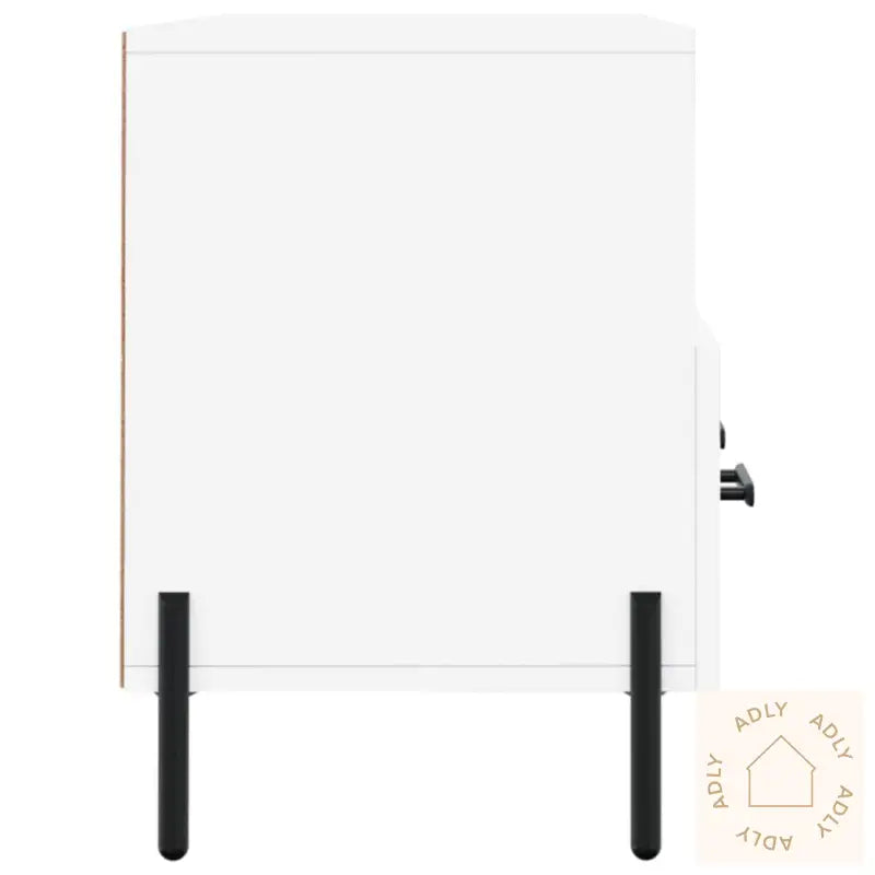 Tv-Benk Hvit 102X36X50 Cm Konstruert Tre