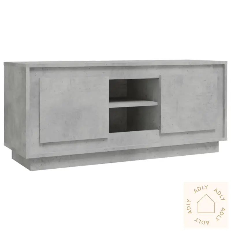 Tv-Benk Betonggrå 102X35X45 Cm Konstruert Tre