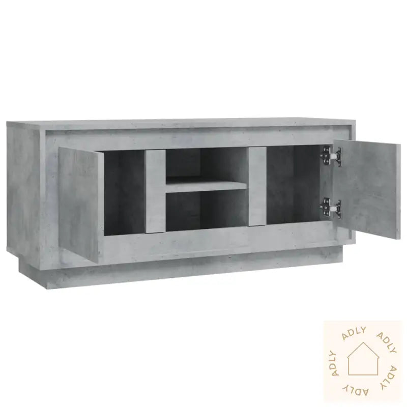 Tv-Benk Betonggrå 102X35X45 Cm Konstruert Tre