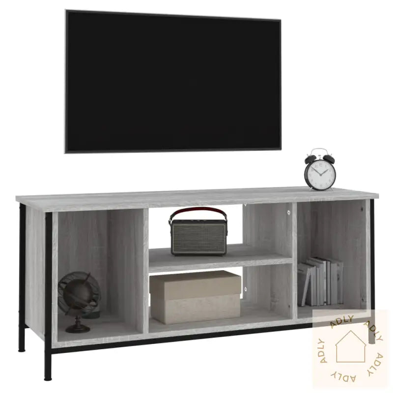 Tv-Benk Grå Sonoma 102X35X45 Cm Konstruert Tre