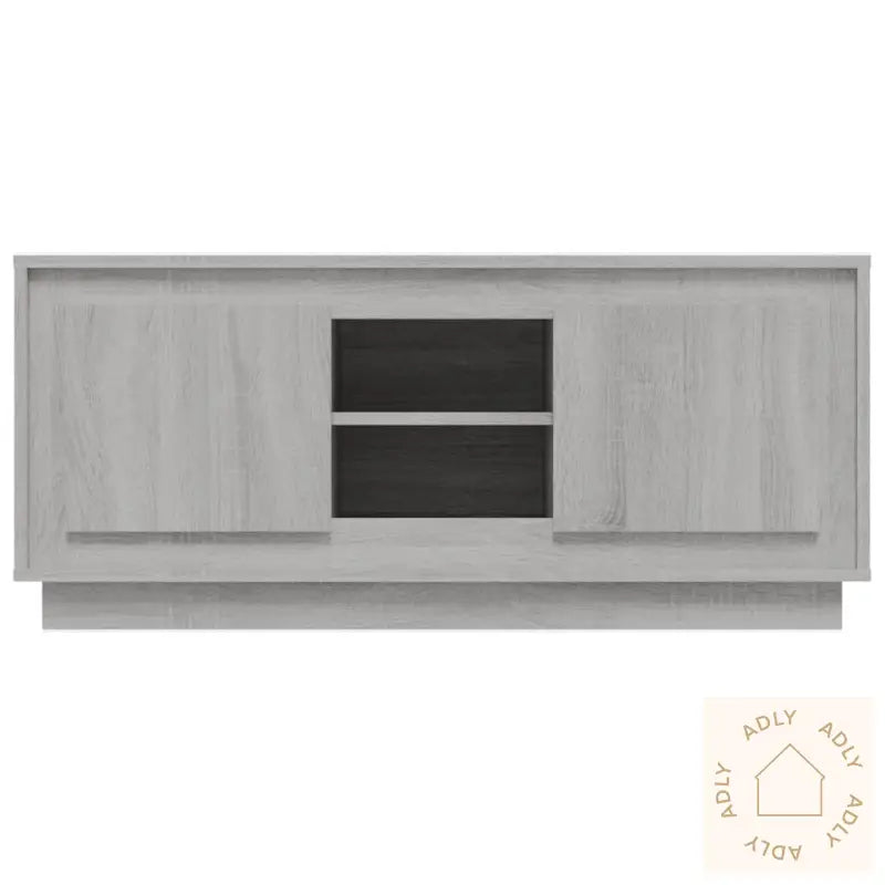 Tv-Benk Grå Sonoma 102X35X45 Cm Konstruert Tre