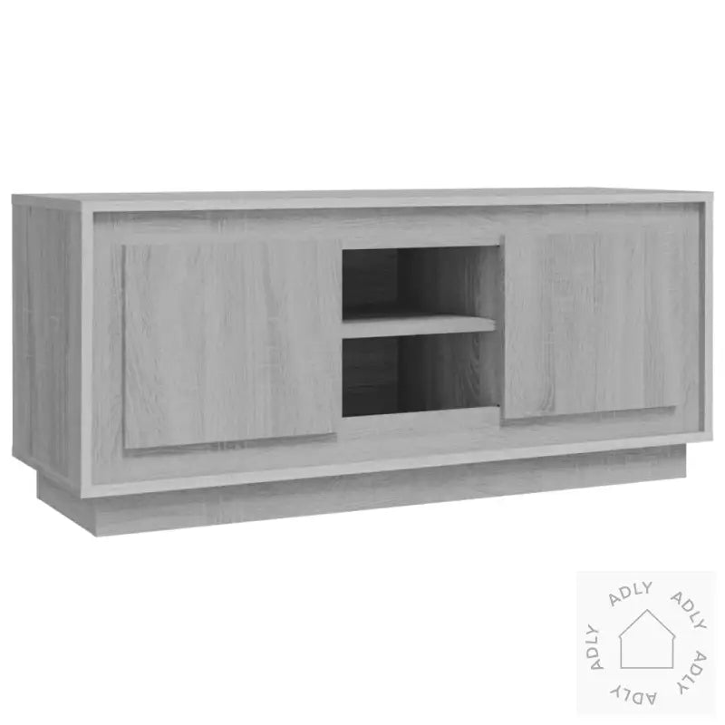 Tv-Benk Grå Sonoma 102X35X45 Cm Konstruert Tre