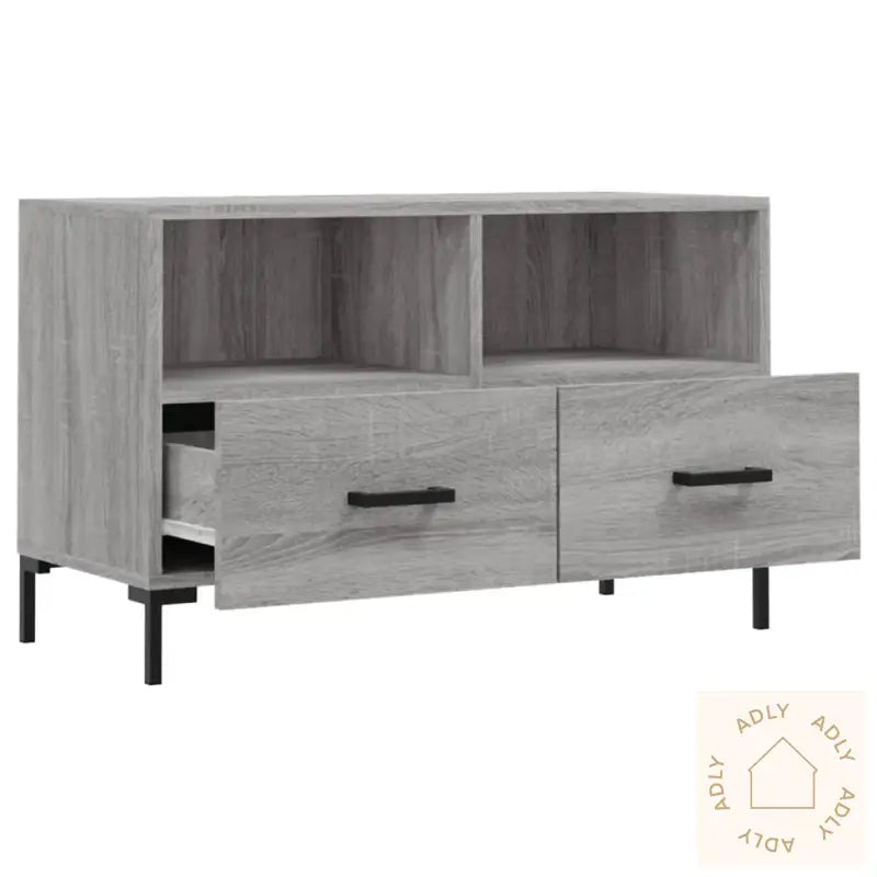 Tv-Benk Grå Sonoma 80X36X50 Cm Konstruert Tre