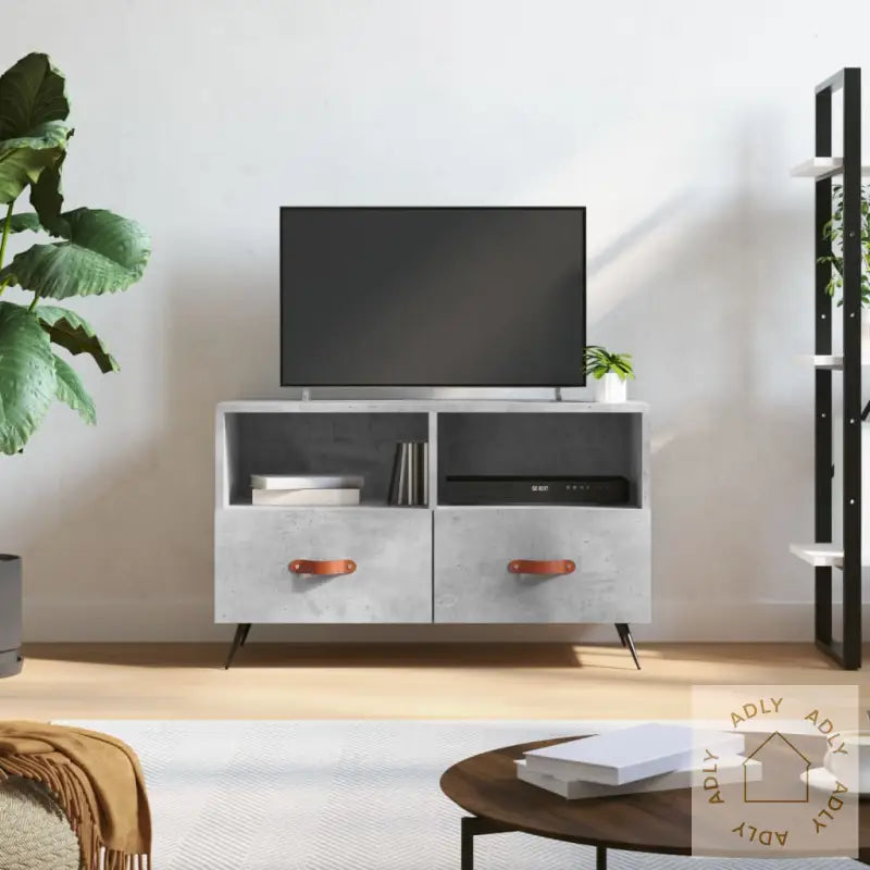 Tv-Benk Betonggrå 80X36X50 Cm Konstruert Tre