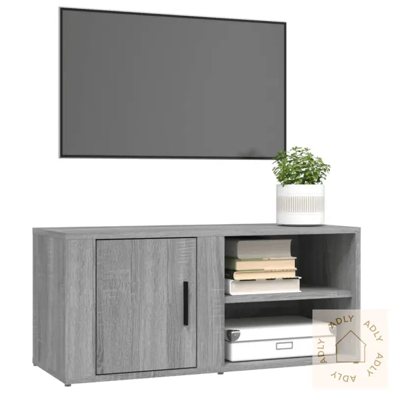 Tv-Benker 2 Stk Grå Sonoma 80X31,5X36 Cm Konstruert Tre