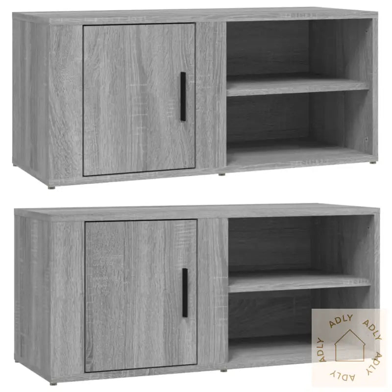 Tv-Benker 2 Stk Grå Sonoma 80X31,5X36 Cm Konstruert Tre