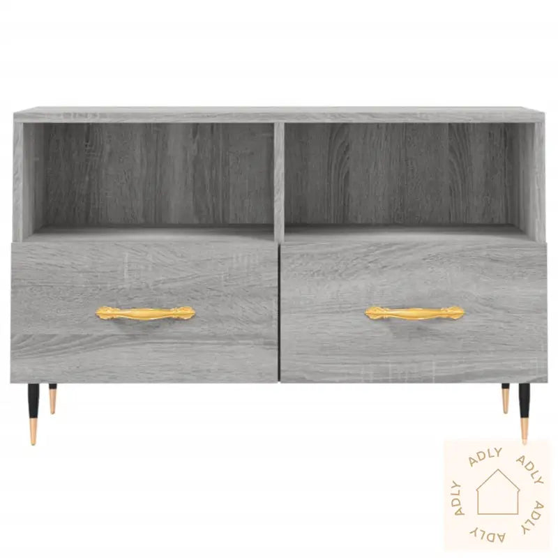 Tv-Benk Grå Sonoma 80X36X50 Cm Konstruert Tre